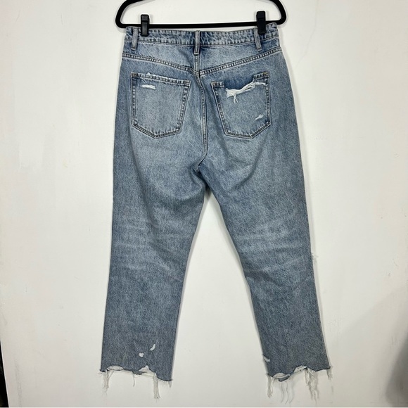 VERVET light wash high waisted ankle cropped flare distressed jeans Q29 - Picture 7 of 7